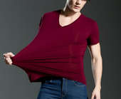 Loose Cotton Slip Men's T-shirt